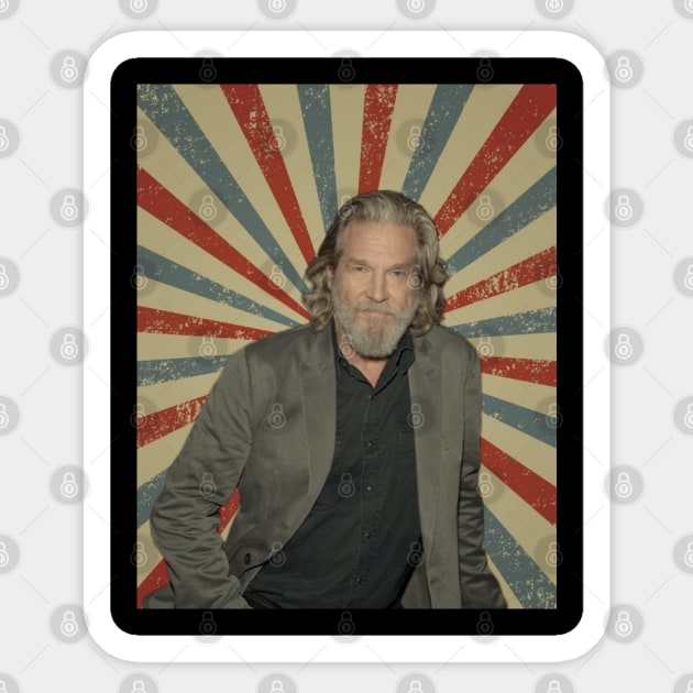 Jeff Bridges Sticker by LivingCapital 